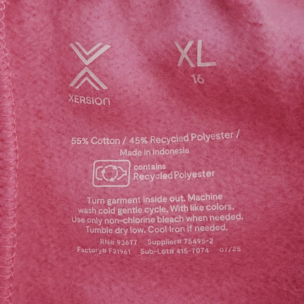 Xersion Kids Girls Matching Jogger Set in Pink Hoodie and Pants Size XL 16 NWT